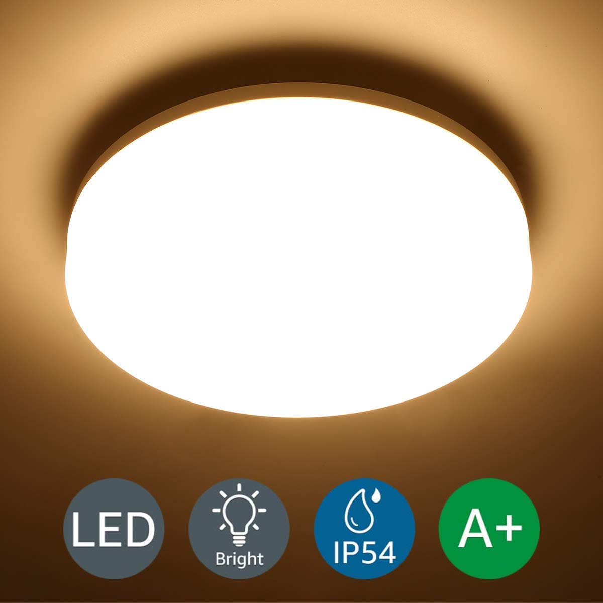 Lighting EVER 15W Deckenlampe, IP54 Wasserfest Lighting EVER 15W Deckenlampe, IP54 Wasserfest