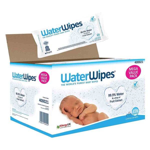 WaterWipes Baby fĂĽr Empfindliche Haut, 99,9% gereinigtes Wasser