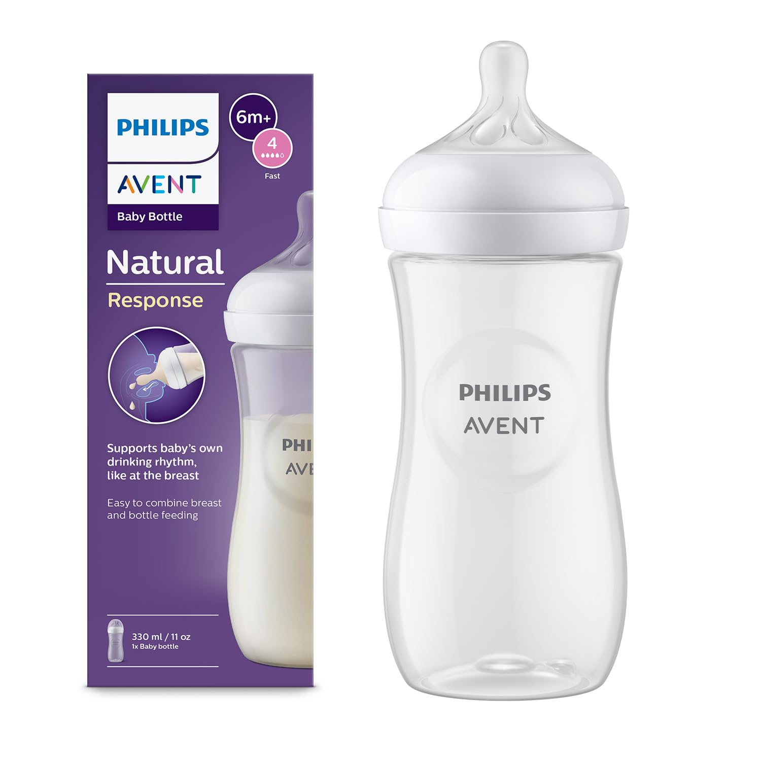 619Szfld2pL._SL1500_ Philips Avent Naturnah Flasche 330 Milliliter – Bild 1