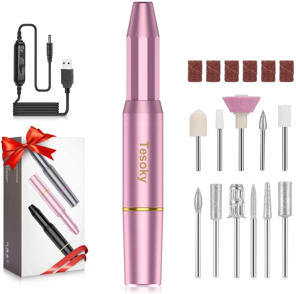 Tesoky Elektrische Nagelfräser,11 In 1 Professional Elektrische Nagelfeile Pediküre Set