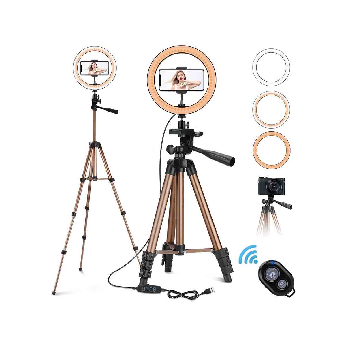 PEYOU Ringlicht, 10"/ 25cm Ringleuchte mit Stativ