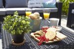 "Allibert by Keter" Gartentisch California, graphit, quadratisch, Kunststoff, runde Rattanoptik – Bild 2