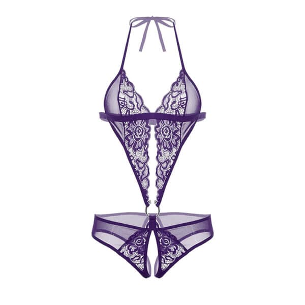 Avidlove Damen Tiefer V-Ausschnitt Halter Lingerie Bodysuit