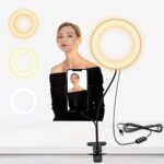 LED Selfie Ringlicht 6/8 Zoll LED-Ringlicht mit Doppel Handyhalters & Fernbedienung