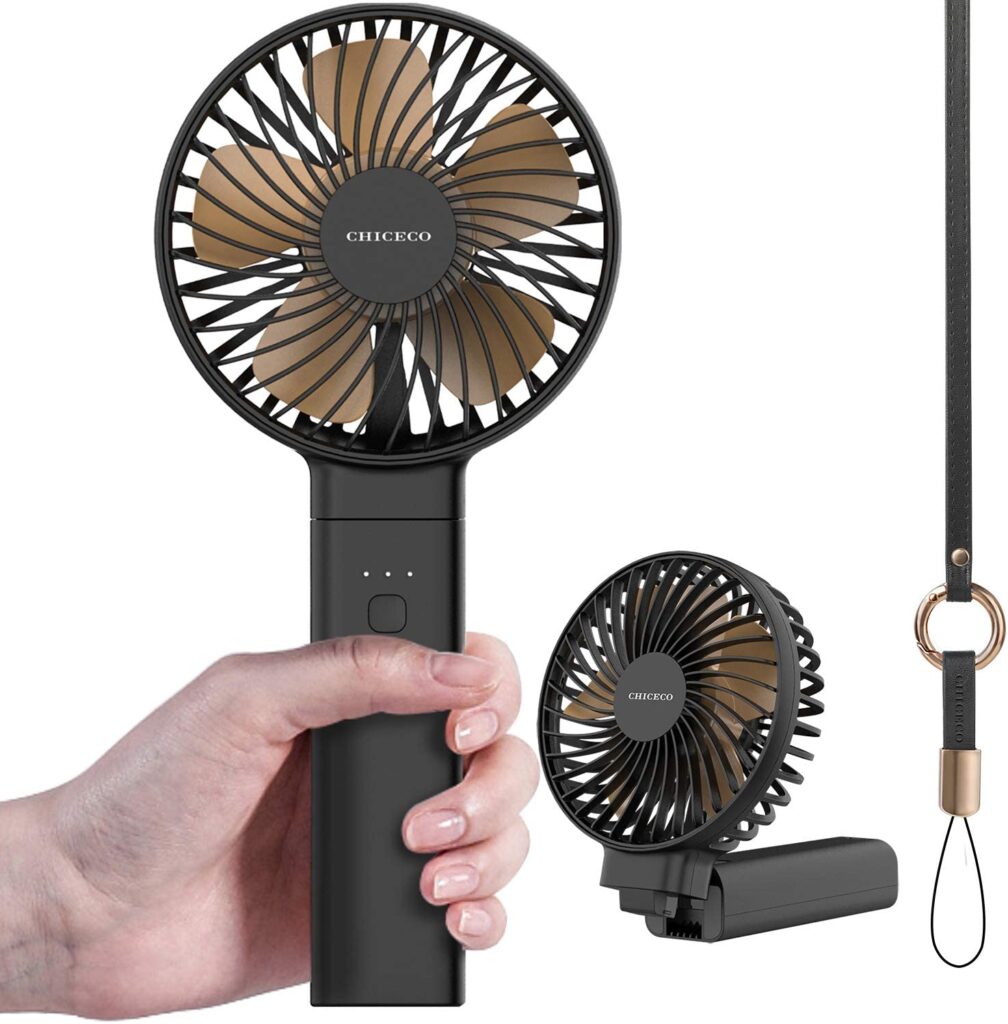 CHICECO Handventilator Faltbar, 3350mAh USB Ventilator