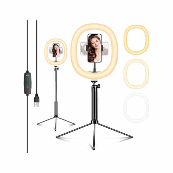 EIVOTOR 12 Zoll Ringlicht mit Stativ LED Selfie