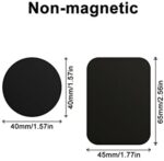 SKYEE[8 Stück] Metallplättchen Set Ersatzplatten 4 Runden+4 Rechteckig mit 3M Klebefolie – Bild 5