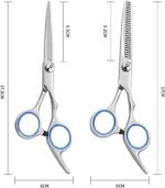 NWOUIIAY Haarschere Set Friseurschere Professionell Haarscheren 2 edelstahl scharfe Effilierschere präzise Haarschnitte – Bild 3