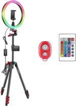 Neewer 12 Zoll RGB-Ringlicht Selfie-Ringlicht mit Stativständer und Telefonhalter – Bild 10