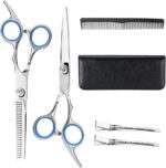 NWOUIIAY Haarschere Set Friseurschere Professionell Haarscheren 2 edelstahl scharfe Effilierschere präzise Haarschnitte – Bild 5