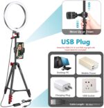 Neewer 12 Zoll RGB-Ringlicht Selfie-Ringlicht mit Stativständer und Telefonhalter – Bild 16