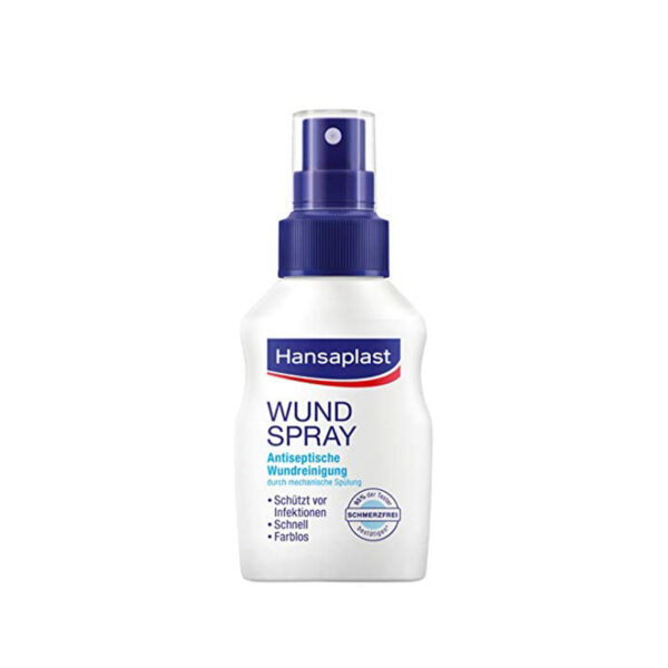 Hansaplast Wundspray 1er Set (50 ml) zur antiseptischen Wundreinigung durch mechanische SpĂĽlung