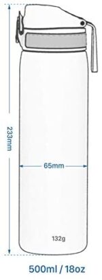 Ion8 Auslaufsichere Schlanke Trinkflasche, BPA-frei – Bild 8
