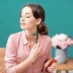Jade Roller, Gesichtsmassage, Natürlicher Gesichtsroller mit Gua-Sha-Set, Anti Aging – Bild 8