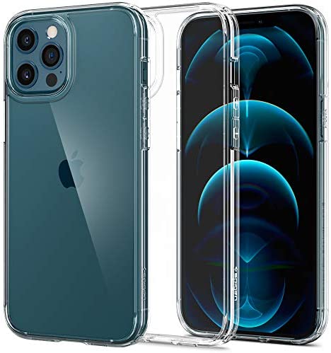 Spigen Ultra Hybrid Hülle Kompatibel mit iPhone 12 Pro Max -Crystal Clear