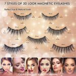 AOVSHEY Upgraded Magnetische Wimpern Eyeliner Set, 7 Paar Natürlich 3D Wiederverwendbar – Bild 2
