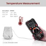 KAIWEETS Digital Multimeter mit LED-Buchsen, Strommessgerät CAT III 1000 V, CAT IV 600 V True RMS Auto-Range 6000 Zähler, misst Spannung,Kapazität, Temperatur, Widerstand für Elektriker – Bild 4