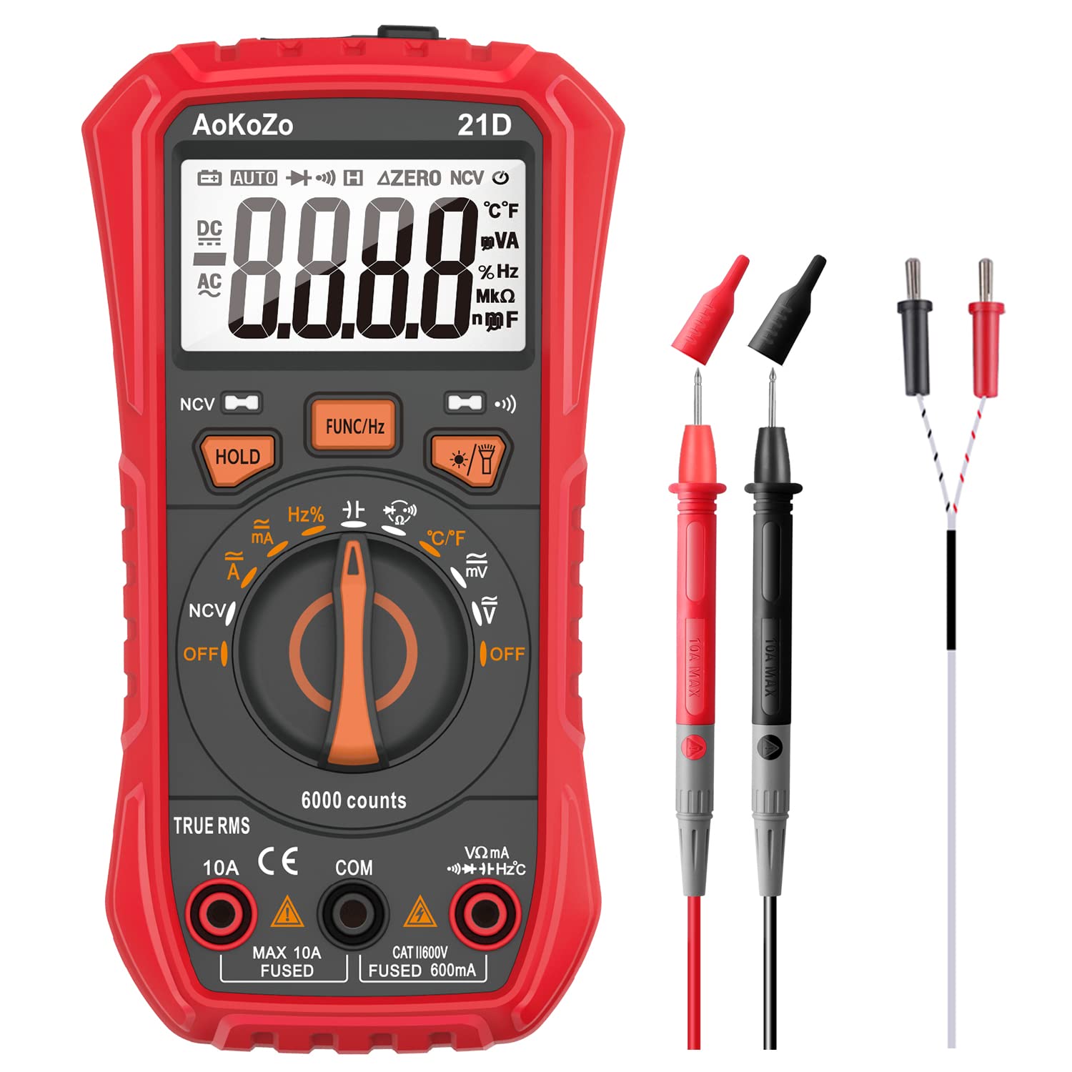 71m2-IbjQoL._SL1500_ Digital Multimeter Messgerät,AoKoZo 21D Multimeter 6000 Counts, True RMS – Bild 1