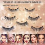 AOVSHEY Upgraded Magnetische Wimpern Eyeliner Set, 7 Paar Natürlich 3D Wiederverwendbar – Bild 9