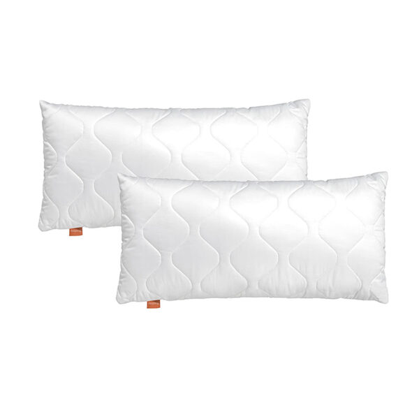 sleepling 2er Set Komfort 100 Kopfkissen, Mikrofaser Sofakissen