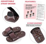 BYRIVER Akupressur Fussmassagegerät Massage Hausschuhe Sandalen Reflexzonenmassage Schuhe – Bild 5