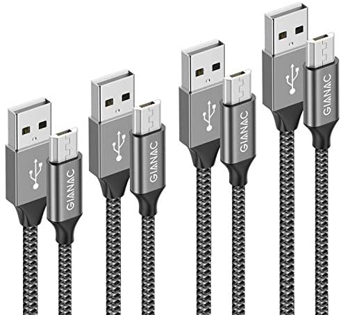 Nylon Micro USB Schnellladekabel 4 Pack
