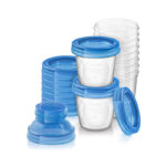 Philips AVENT SCF618/10 Aufbewahrungssystem für Muttermilch, Becher inklusive Deckel, Adapter