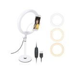 Tischleuchte, 25.40 cm, USB-LED-Ringlicht, Videokonferenz