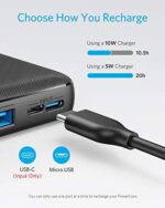 Anker 325 Powerbank, 20000mAh externer Akku PowerIQ Technologie USB-C Port, enorme Energiedichte, kompatibel mit iPhone, Samsung Galaxy, iPad und mehr – Bild 4