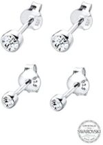 Elli Ohrringe Damen Set Basic mit Kristalle in 925 Sterling – Bild 3