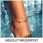 Good.Designs ® Goldene Damen Fusskettchen (verstellbar) Fuss Kette mit Plättchen – Bild 4