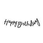 Geburtstagsbanner Schriftzug hellomagic Happy Birthday