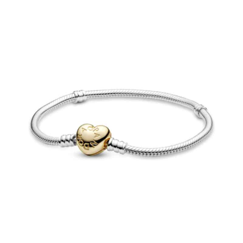 Pandora Moments Schlangen-Gliederarmband mit Herz-Verschluss Pandora Moments Schlangen-Gliederarmband mit Herz-Verschluss