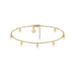 Good.Designs ® Goldene Damen Fusskettchen (verstellbar) Fuss Kette mit Plättchen | Goldfarbene Fusskette goldige goldenefusskette fusskettegold goldenesfusskettchen