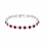 Swarovski Angelic Square Armband, Weisses und Rhodiniertes mit Funkelnden Klaren Kristallen