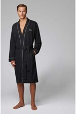 BOSS Herren Kimono BM Morgenmantel aus gebürsteter Baumwolle im Kimono-Stil mit Logo – Bild 5