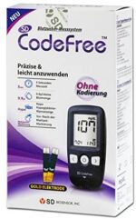 SD CodeFree Blutzuckermessgerät Set mit Teststreifen – Bild 4