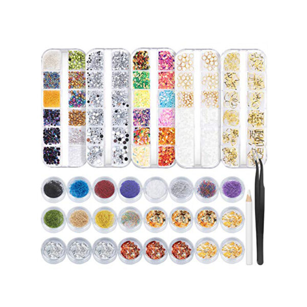 Nail Art Dekoration Zubehör Set, FANDAMEI