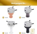 M. ROSENFELD Smokebox Shisha, HOOKARTIS, Kopf Aufsatz mit Doppelring-Boden. Passt für alle gängigen Köpfe. Neue Version & Griffe – Bild 5