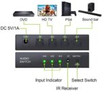 LiNKFOR SPDIF Toslink Audio Umschalter 3-4 in 1/2 Out mit Fernbedienung, unterstützt PCM2.0, DTS, Dolby-AC3 für TV, PS3, PS4, Blu-ray & mehr. – Bild 2