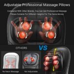 RENPHO Massagesitzauflage, Shiatsu Massageauflage Rückenmassagegerät mit drei Massagezonen Wärmefunktion und Vibrationsmassage, Tiefenmassage Rollmassage für Nacken Rücken Gesäss – Bild 5