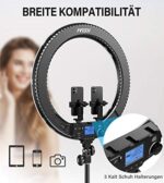 IVISII Ringlicht mit Fernbedienung, 19 Zoll – Bild 3