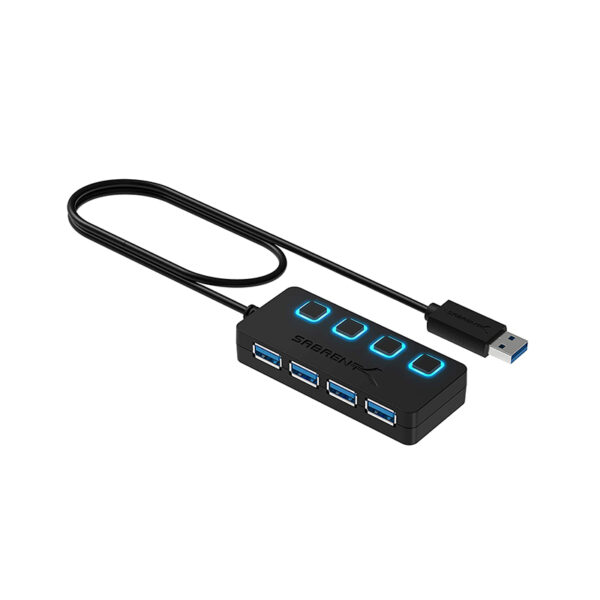 Sabrent USB 3.0 Hub mit einzelnen Power Schalter