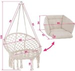 tectake® Hängesessel mit Gestell & Kissen – Indoor & Outdoor, bis 150 kg – Bild 6