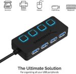 Sabrent USB 3.0 Hub mit einzelnen Power Schalter – Bild 4