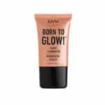 NYX Professional Makeup Born to Glow Liquid Illuminator, Flüssiges Schimmer Makeup, Highlighter, Foundation Base, Vegane Formel, Farbton Pure Gold