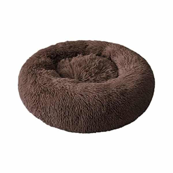 NIBESSER Haustierbett Hundebett Katzenbett Rundes Plüsch Hundesofa Katzensofa Kissen in Doughnut Form