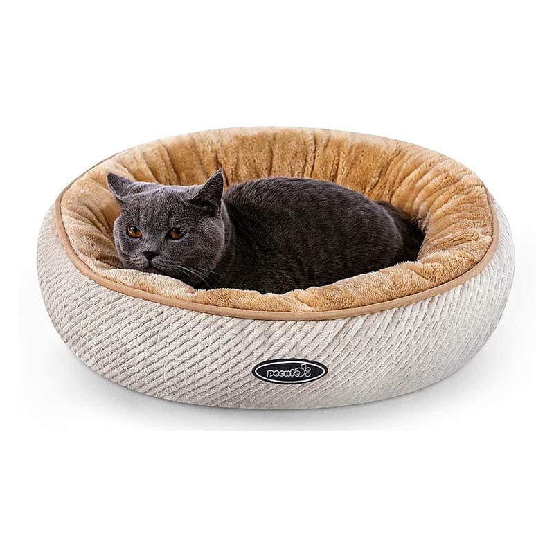 Pecute Katzenbett Katzenkorb, Runde Donut Hundebett für Katzen und Kleine Hunde, Waschbar Hundekorb Weiche Katzenschlafplatz Katzenkissen Haustierbett Pecute Katzenbett Katzenkorb, Runde Donut Hundebett für Katzen und Kleine Hunde, Waschbar Hundekorb Weiche Katzenschlafplatz Katzenkissen Haustierbett