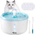 Katzenbrunnen, Wasser Trinkbrunnen für Katzen und Hunde  mit 3 Aktivkohlefilter, Super Leise und Automatisch, 2L