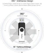 Netac USB Stick, 3.0 Flash Laufwerk bis zu 90MB/Sek, 360° – Bild 4